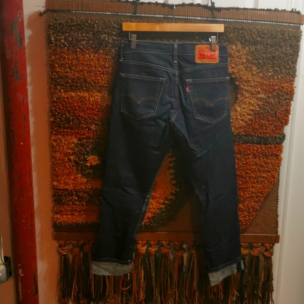 Dark Levi's Strauss boot cut jeans classic